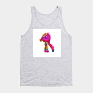 Neck To The Ground Abstract Flamingo Tank Top